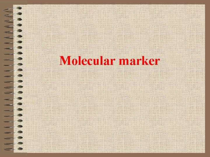 Molecular marker 