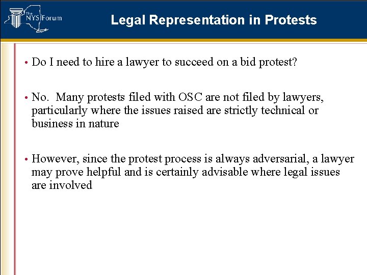 Legal Representation in Protests • Do I need to hire a lawyer to succeed