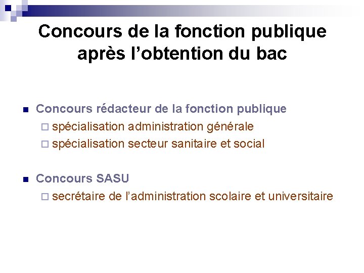 Concours de la fonction publique après l’obtention du bac n Concours rédacteur de la