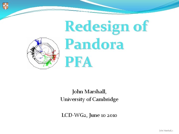 Redesign of Pandora PFA John Marshall, University of Cambridge LCD-WG 2, June 10 2010