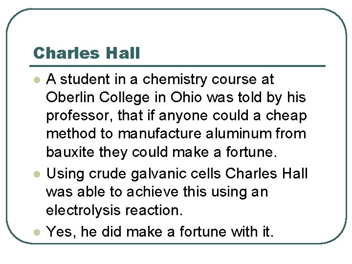 Charles Hall l A student in a chemistry course at Oberlin College in Ohio