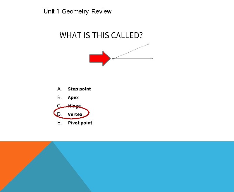 Unit 1 Geometry Review 