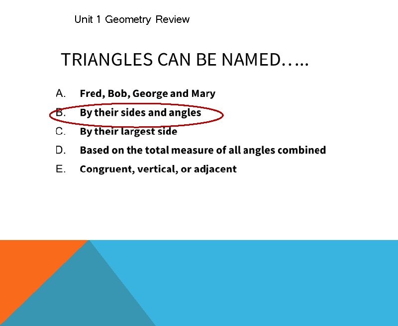 Unit 1 Geometry Review 