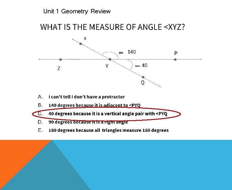 Unit 1 Geometry Review 