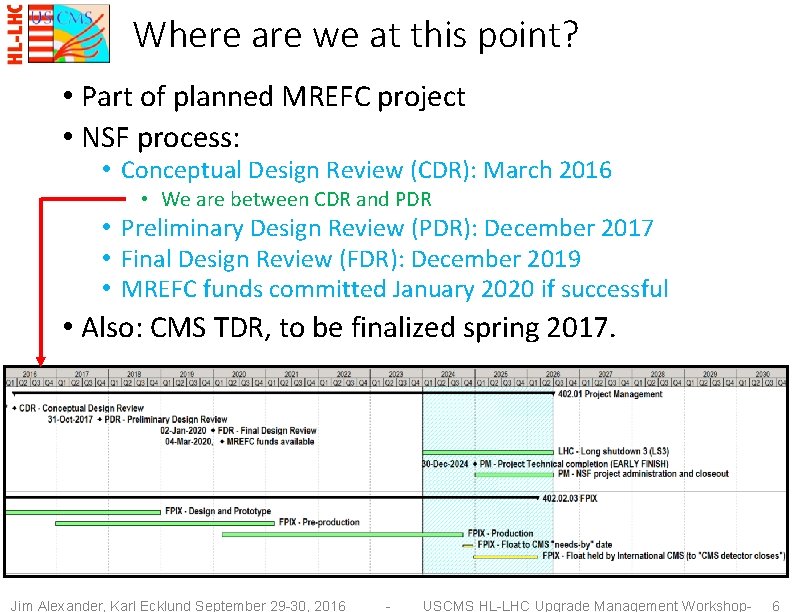 Where are we at this point? • Part of planned MREFC project • NSF