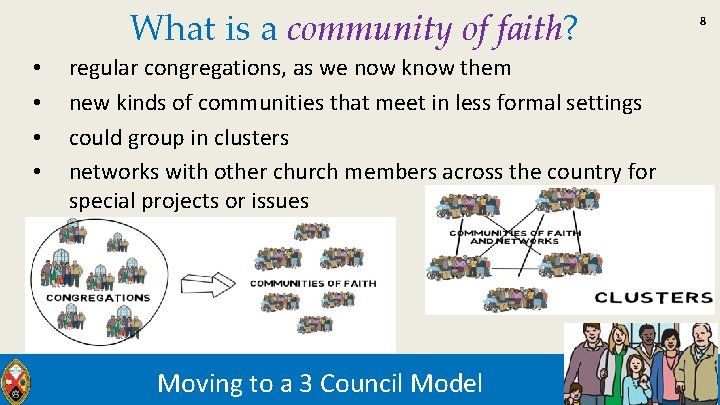 What is a community of faith? • • regular congregations, as we now know