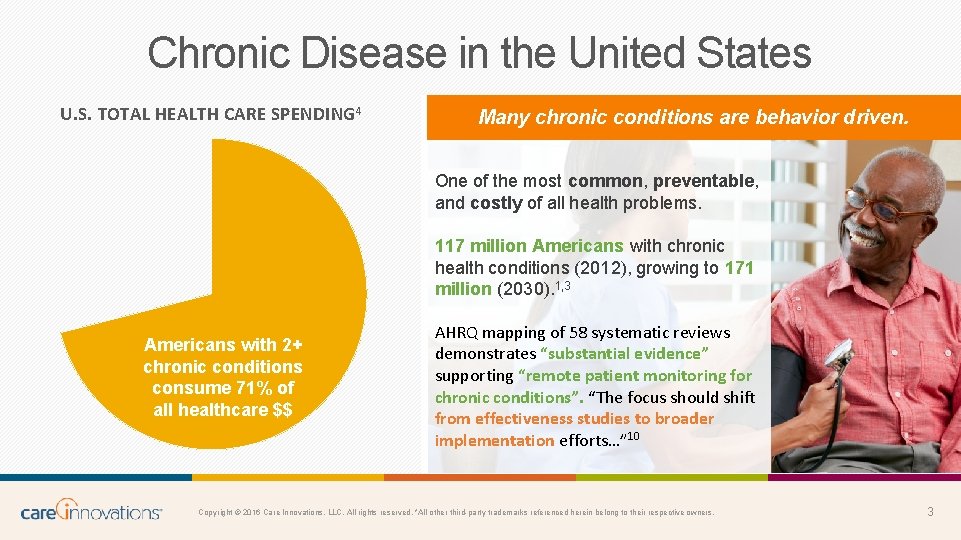 Chronic Disease in the United States U. S. TOTAL HEALTH CARE SPENDING 4 Many