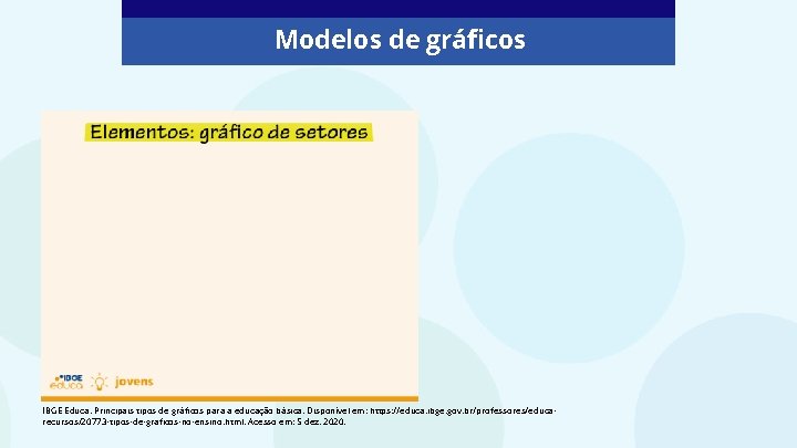 Modelos de gráficos IBGE Educa. Principais tipos de gráficos para a educação básica. Disponível