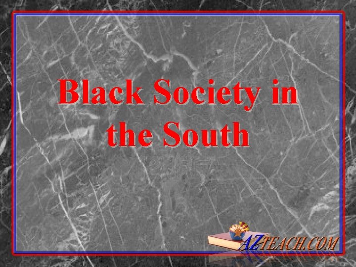 Black Society in the South 