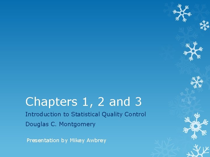 Chapters 1 2 and 3 Introduction to Statistical