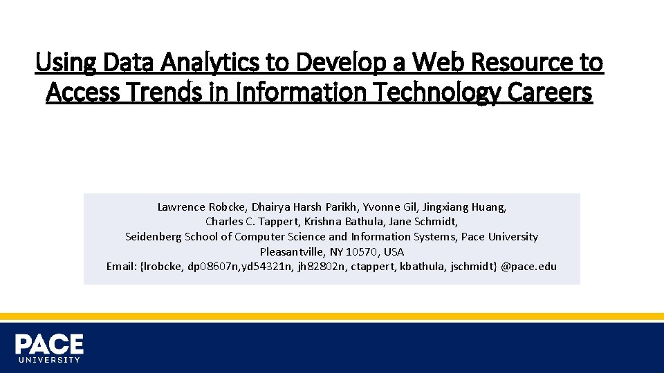 Using Data Analytics to Develop a Web Resource to Access Trends in Information Technology