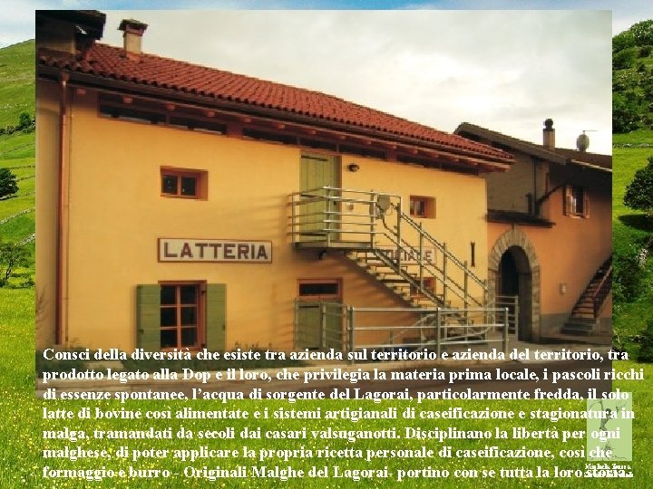 Consci della diversità che esiste tra azienda sul territorio e azienda del territorio, tra