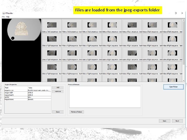 Files are loaded from the jpeg-exports folder Files are loaded from the jpeg-exports folder