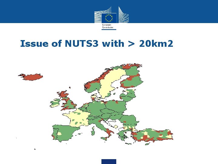 Issue of NUTS 3 with > 20 km 2 