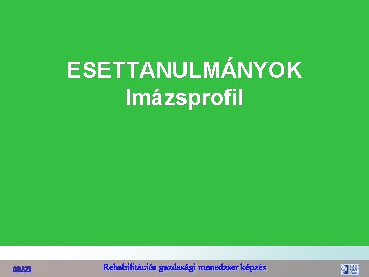 ESETTANULMÁNYOK Imázsprofil 