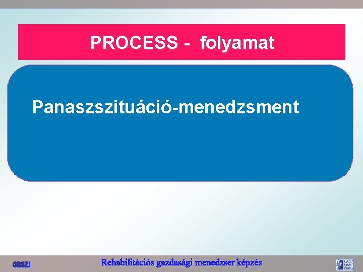 PROCESS - folyamat Panaszszituáció-menedzsment 