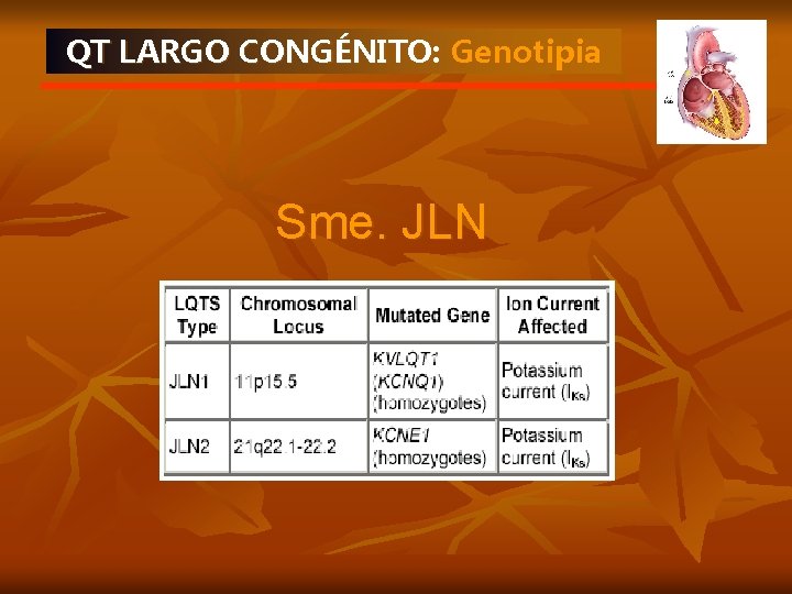 QT LARGO CONGÉNITO: Genotipia Sme. JLN 