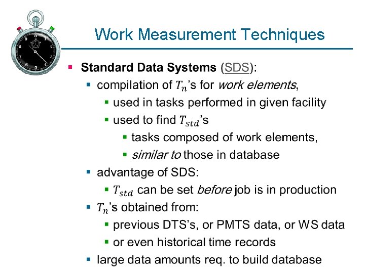 Work Measurement Techniques § 