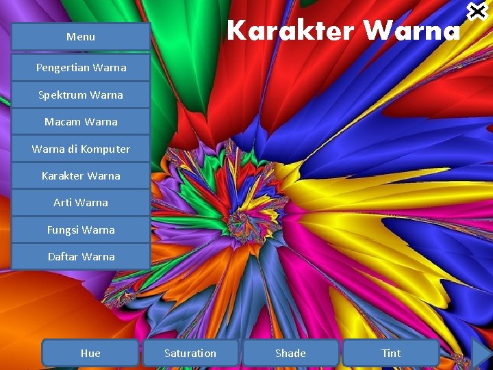 Karakter Warna Menu Pengertian Warna Spektrum Warna Macam Warna di Komputer Karakter Warna Arti