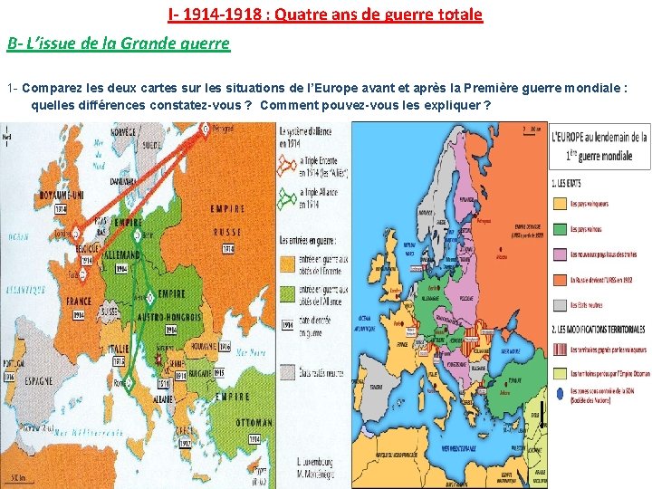 I- 1914 -1918 : Quatre ans de guerre totale B- L’issue de la Grande