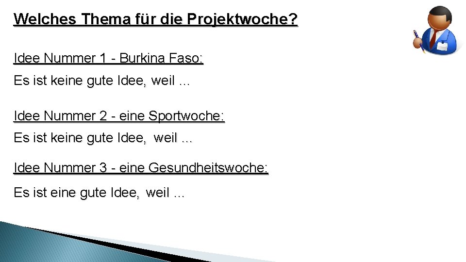 Welches Thema für die Projektwoche? Idee Nummer 1 - Burkina Faso: Es ist keine