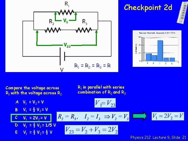 Checkpoint 2 d V 1 V 23 R 1 = R 2 = R