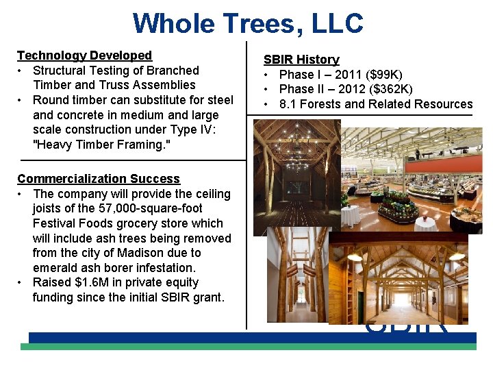 Whole Trees, LLC Technology Developed • Structural Testing of Branched Timber and Truss Assemblies
