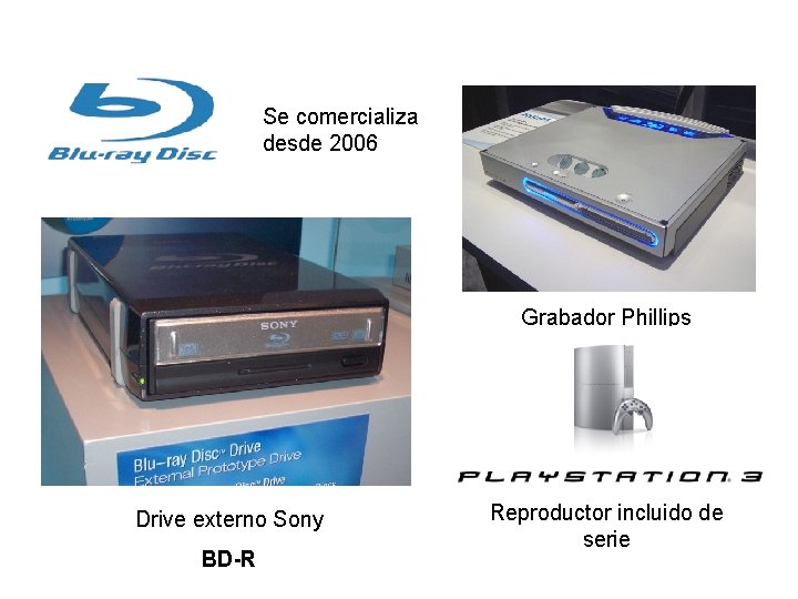 Se comercializa desde 2006 Grabador Phillips Drive externo Sony BD-R Reproductor incluido de serie