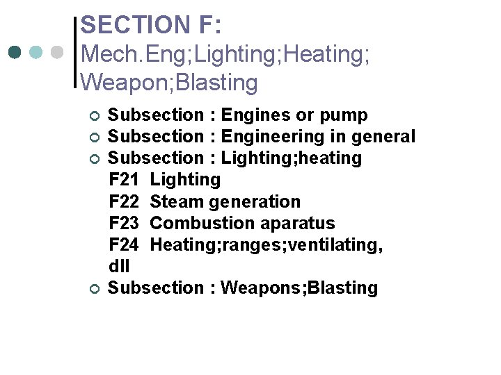 SECTION F: Mech. Eng; Lighting; Heating; Weapon; Blasting ¢ ¢ Subsection : Engines or