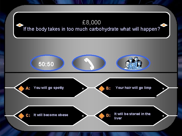 £ 8, 000 If the body takes in too much carbohydrate what will happen?