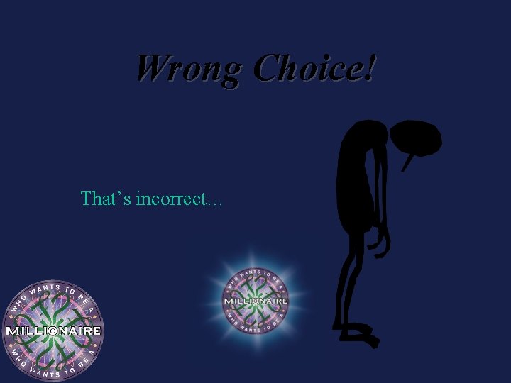 Wrong Choice! That’s incorrect… 