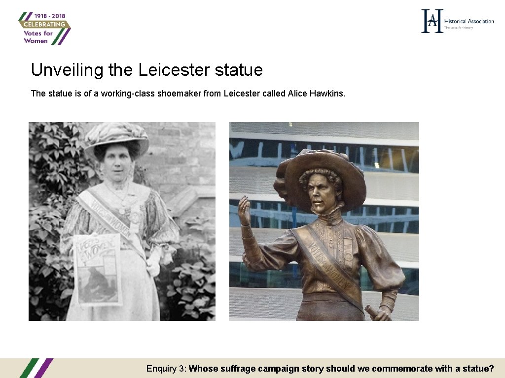 Unveiling the Leicester statue The statue is of a working-class shoemaker from Leicester called