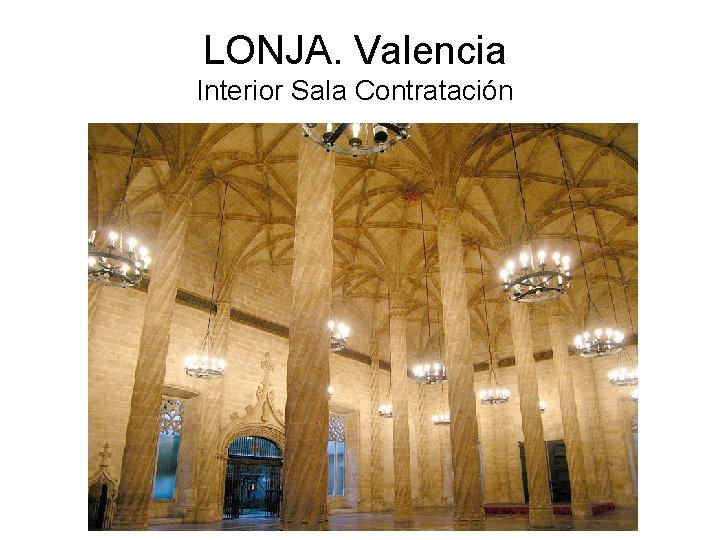 LONJA. Valencia Interior Sala Contratación 