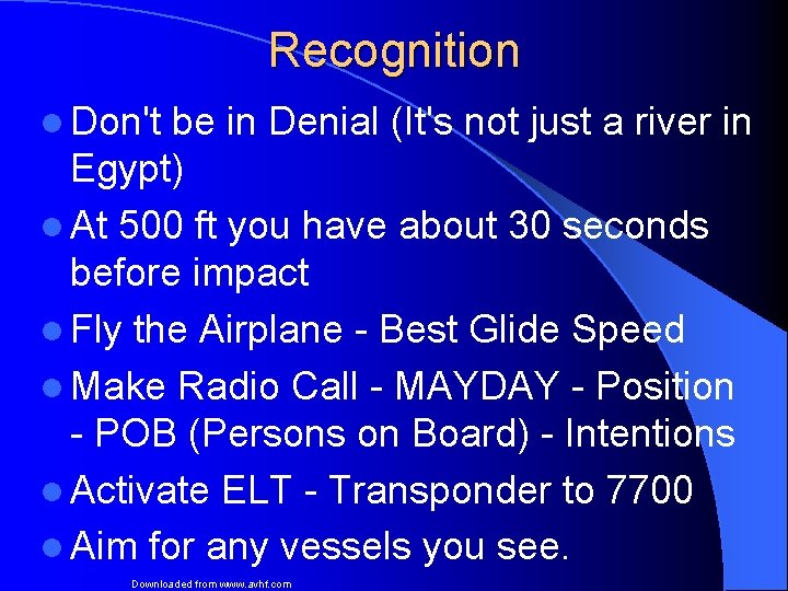 Recognition l Don't be in Denial (It's not just a river in Egypt) l