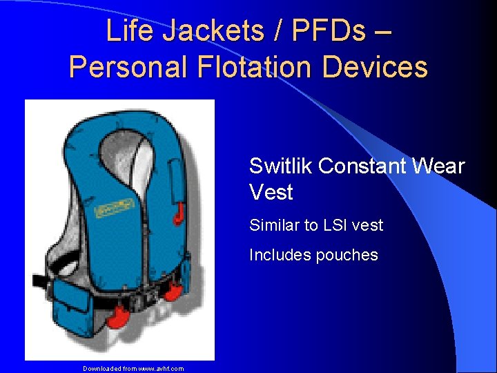 Life Jackets / PFDs – Personal Flotation Devices Switlik Constant Wear Vest Similar to
