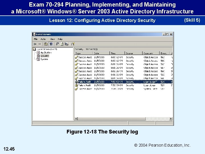 Exam 70 -294 Planning, Implementing, and Maintaining a Microsoft® Windows® Server 2003 Active Directory