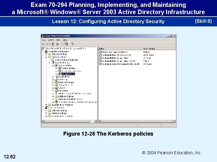 Exam 70 -294 Planning, Implementing, and Maintaining a Microsoft® Windows® Server 2003 Active Directory