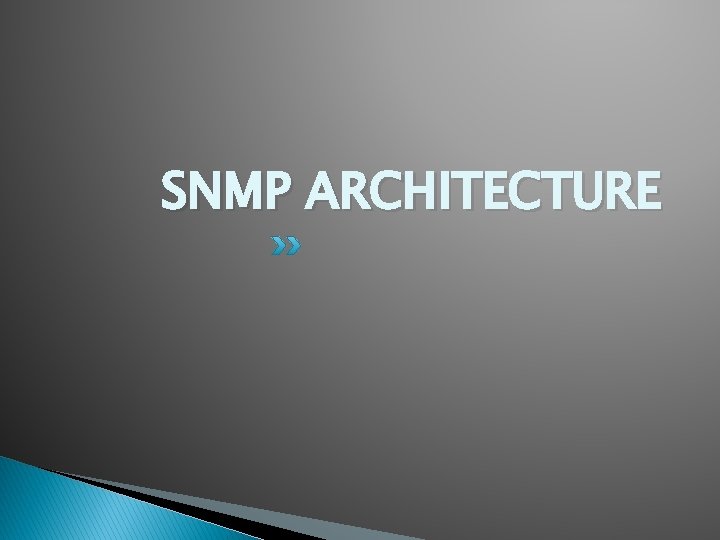 SNMP ARCHITECTURE 