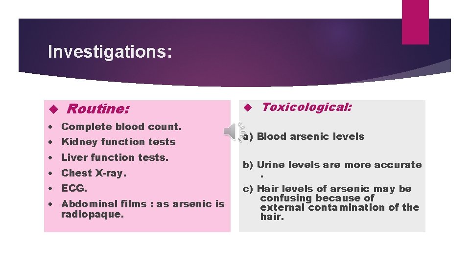 Investigations: Routine: Complete blood count. Kidney function tests Liver function tests. Chest X ray. Investigations: Routine: Complete blood count. Kidney function tests Liver function tests. Chest X ray.