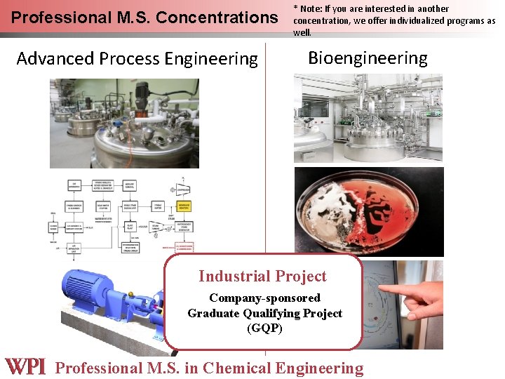 Professional M. S. Concentrations Advanced Process Engineering * Note: If you are interested in