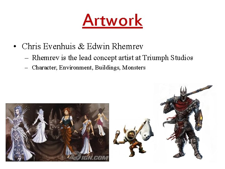 Artwork • Chris Evenhuis & Edwin Rhemrev – Rhemrev is the lead concept artist