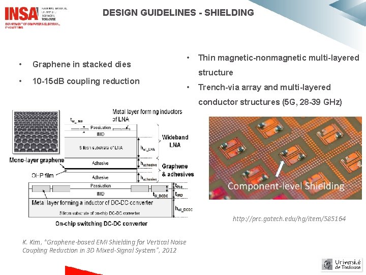 DESIGN GUIDELINES - SHIELDING • Graphene in stacked dies • 10 -15 d. B DESIGN GUIDELINES - SHIELDING • Graphene in stacked dies • 10 -15 d. B