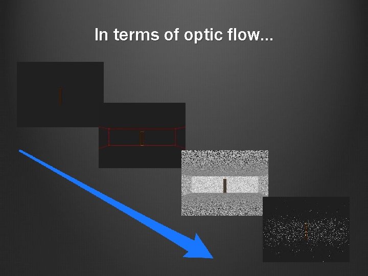 In terms of optic flow… 