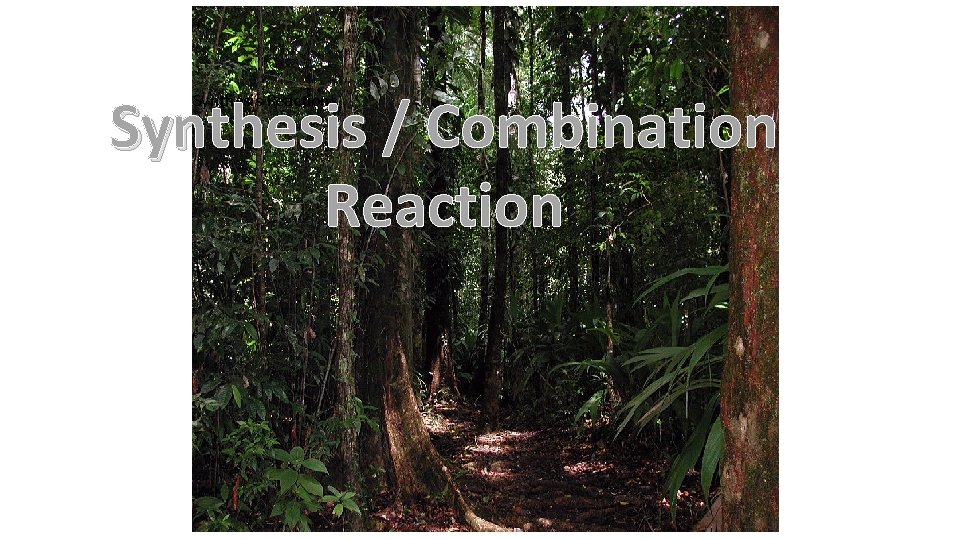 Synthesis / Combination Reaction Synthesis Reactions 