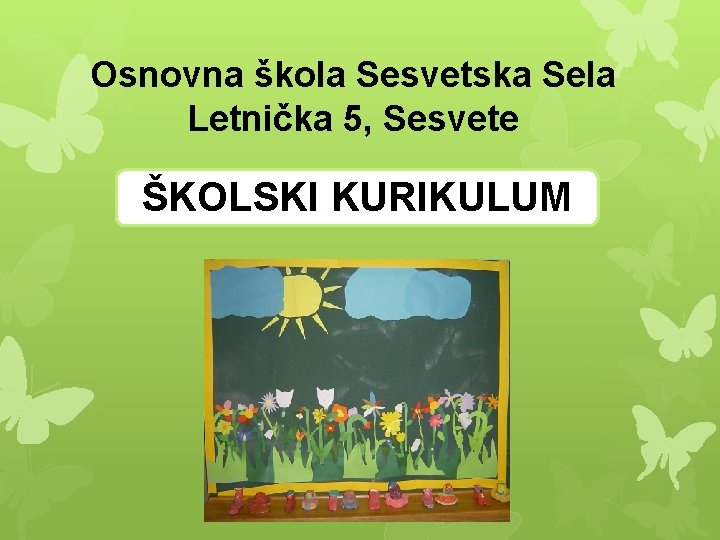 Osnovna škola Sesvetska Sela Letnička 5, Sesvete ŠKOLSKI KURIKULUM 