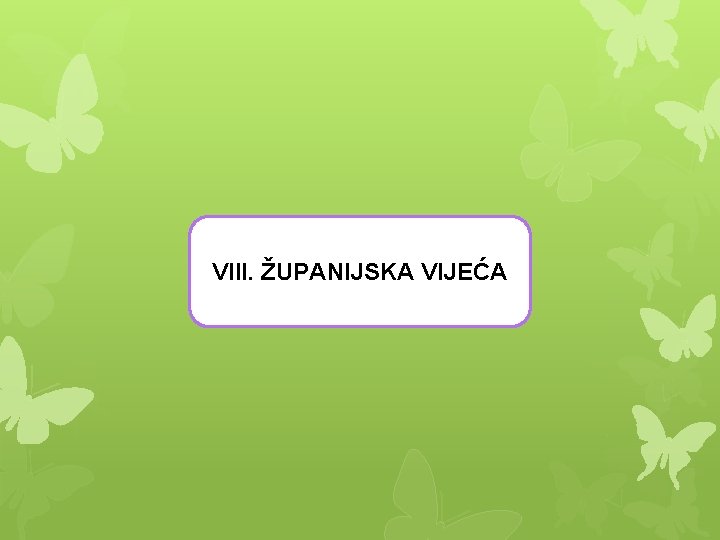 VIII. ŽUPANIJSKA VIJEĆA 