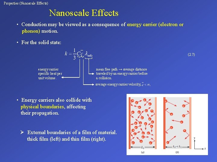 Properties (Nanoscale Effects) Nanoscale Effects • Conduction may be viewed as a consequence of