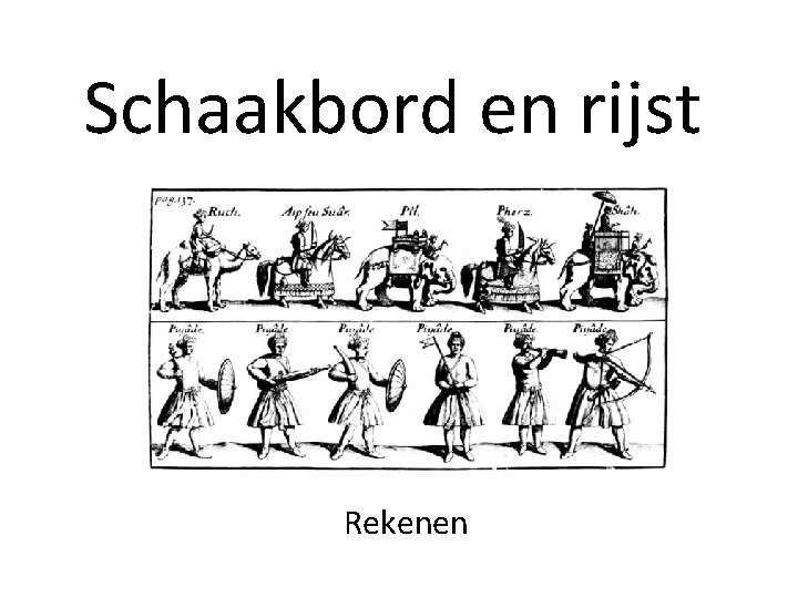 Schaakbord en rijst Rekenen 