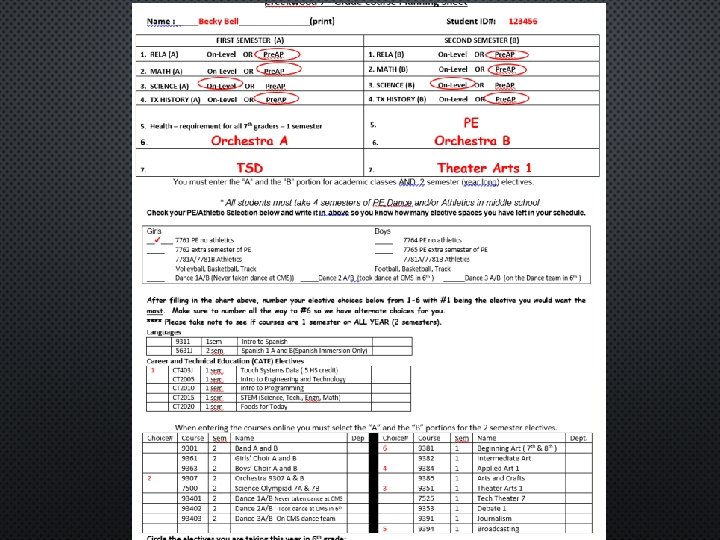 CLASS OF 2026 TH 7 GRADE PARENT INFORMATION