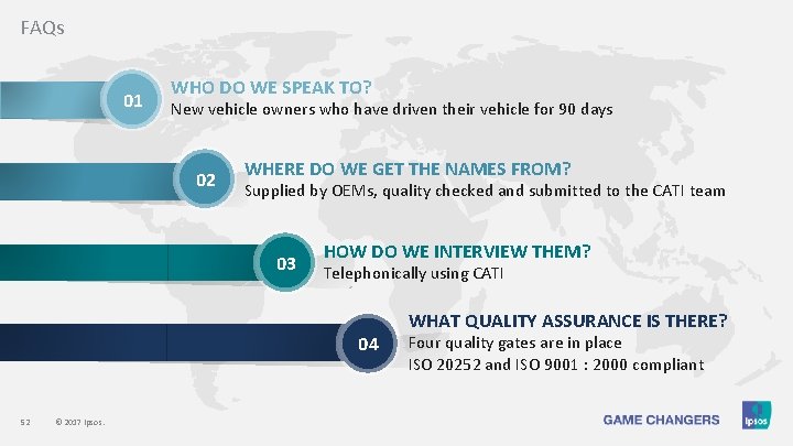 FAQs 01 WHO DO WE SPEAK TO? New vehicle owners who have driven their